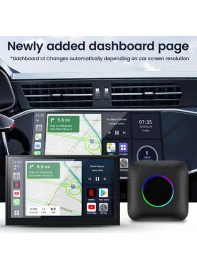 جهاز CarlinKit Android 13 AI Box الأقوى عالمياً - حوّل شاشة سيارتك إلى تابلت خارق بنظام أندرويد 13 | معالج كوالكوم 8 نوات | ذاكرة 128 جيجا | يدعم 4G SIM و eSim | تشغيل نتفليكس، يوتيوب، شاهد، وTOD - Image 2